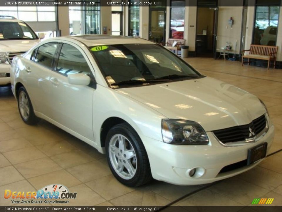 2007 Mitsubishi Galant SE Dover White Pearl / Black Photo #3