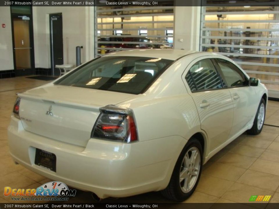 2007 Mitsubishi Galant SE Dover White Pearl / Black Photo #4