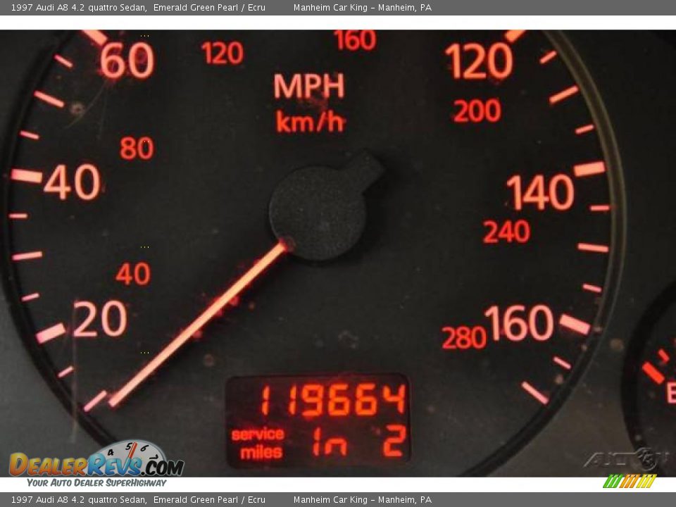 1997 Audi A8 4.2 quattro Sedan Emerald Green Pearl / Ecru Photo #8