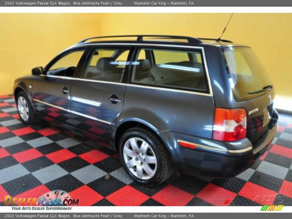 2002 Volkswagen Passat GLX Wagon Blue Anthracite Pearl / Grey Photo #4