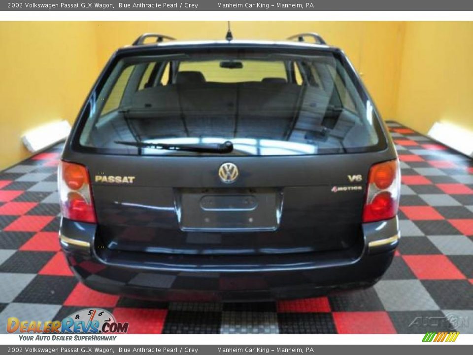 2002 Volkswagen Passat GLX Wagon Blue Anthracite Pearl / Grey Photo #5