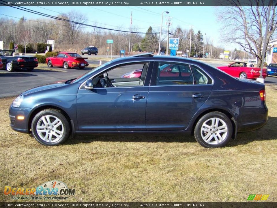 2005 Volkswagen Jetta GLS TDI Sedan Blue Graphite Metallic / Light Grey Photo #8