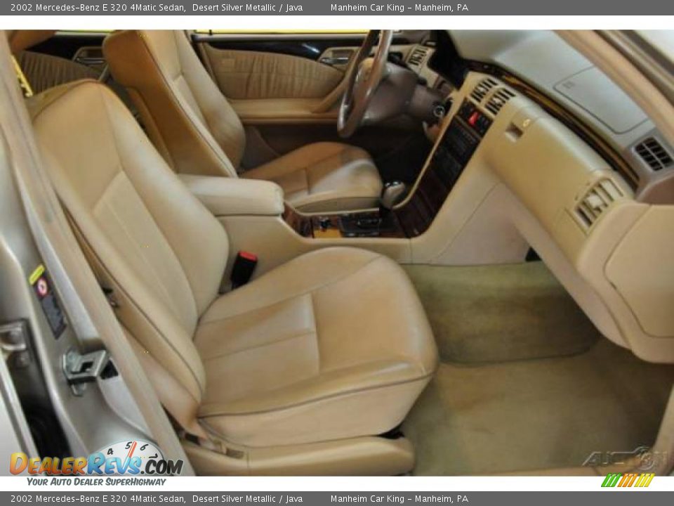 2002 Mercedes-Benz E 320 4Matic Sedan Desert Silver Metallic / Java Photo #17