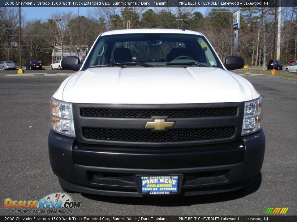 2008 Chevrolet Silverado 1500 Work Truck Extended Cab Summit White / Dark Titanium Photo #2