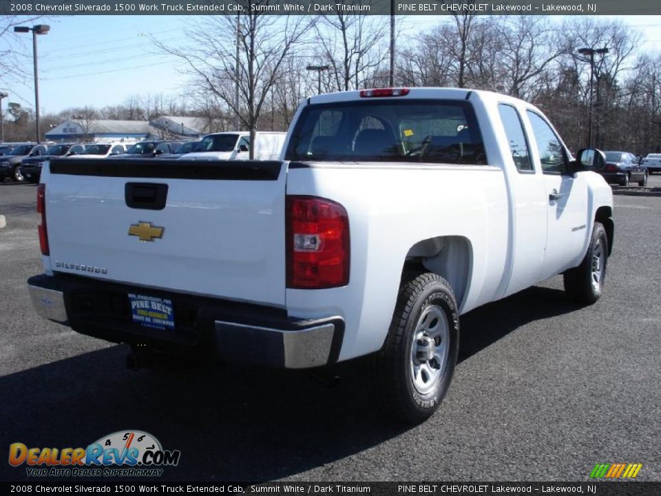 2008 Chevrolet Silverado 1500 Work Truck Extended Cab Summit White / Dark Titanium Photo #4