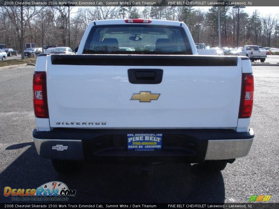 2008 Chevrolet Silverado 1500 Work Truck Extended Cab Summit White / Dark Titanium Photo #5