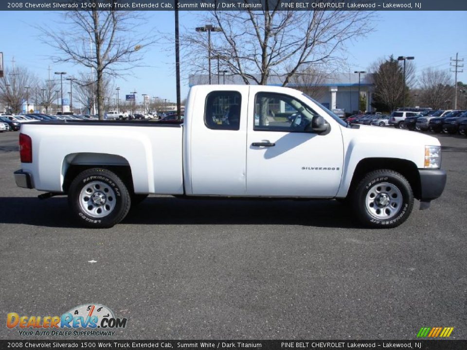 2008 Chevrolet Silverado 1500 Work Truck Extended Cab Summit White / Dark Titanium Photo #7