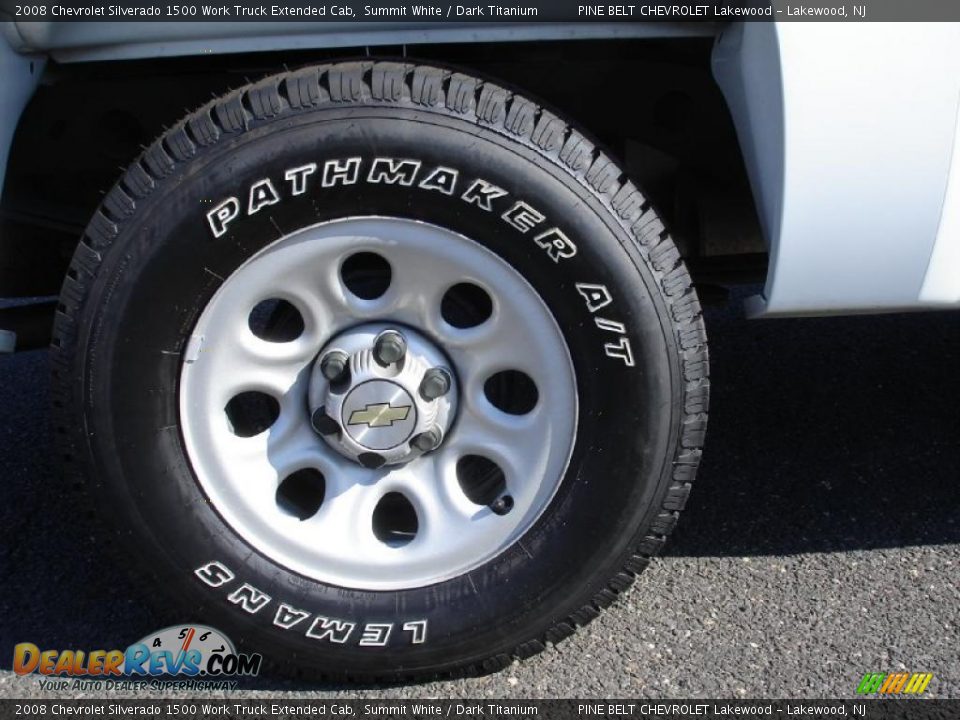 2008 Chevrolet Silverado 1500 Work Truck Extended Cab Summit White / Dark Titanium Photo #8