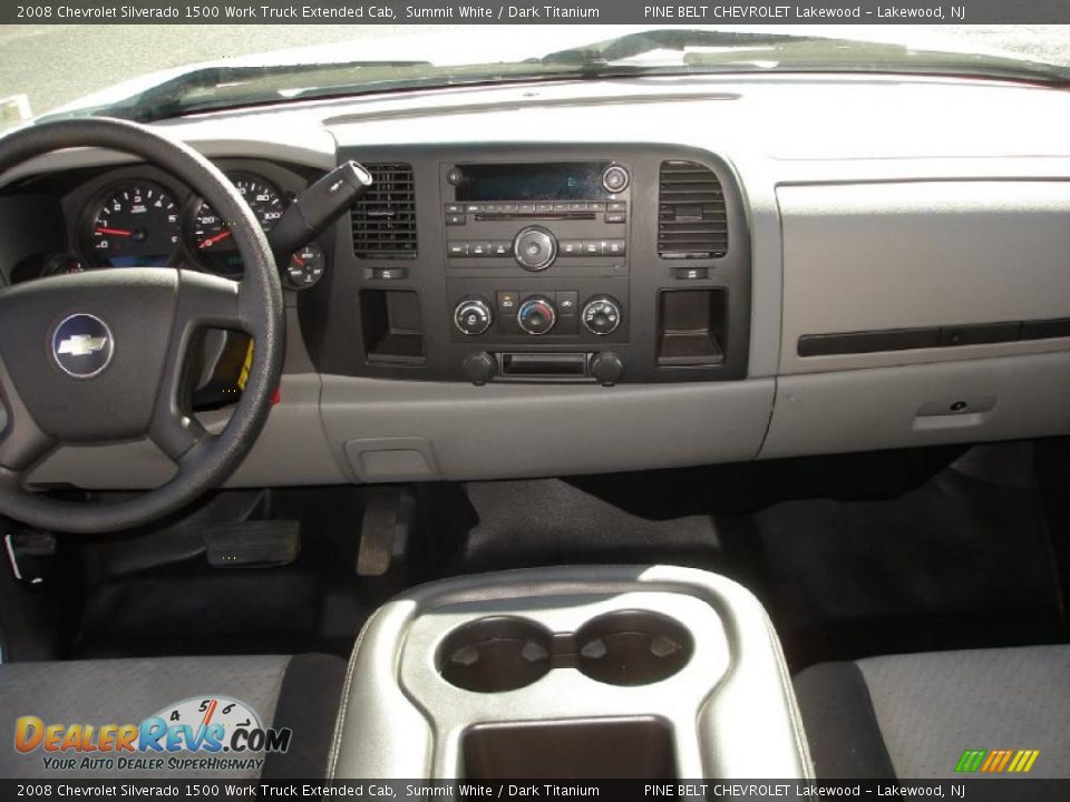 2008 Chevrolet Silverado 1500 Work Truck Extended Cab Summit White / Dark Titanium Photo #12