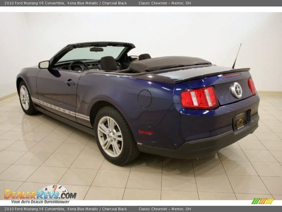 2010 Ford Mustang V6 Convertible Kona Blue Metallic / Charcoal Black Photo #5
