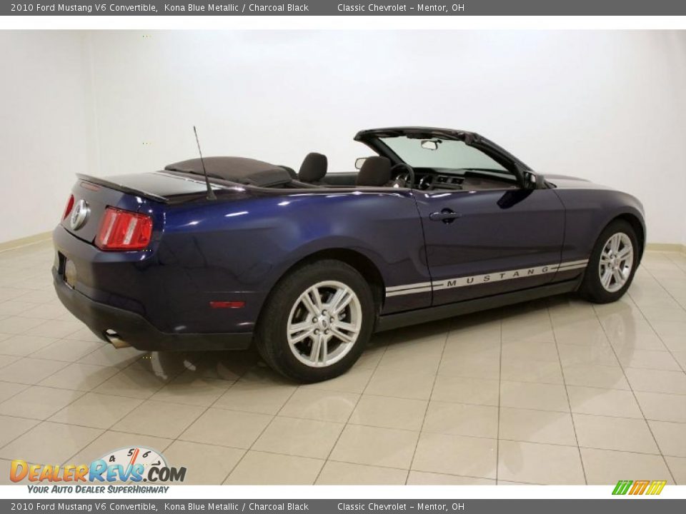 2010 Ford Mustang V6 Convertible Kona Blue Metallic / Charcoal Black Photo #7