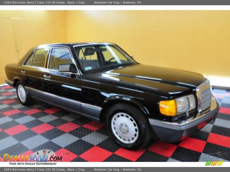 1989 Mercedes-Benz S Class 300 SE Sedan Black / Gray Photo #1