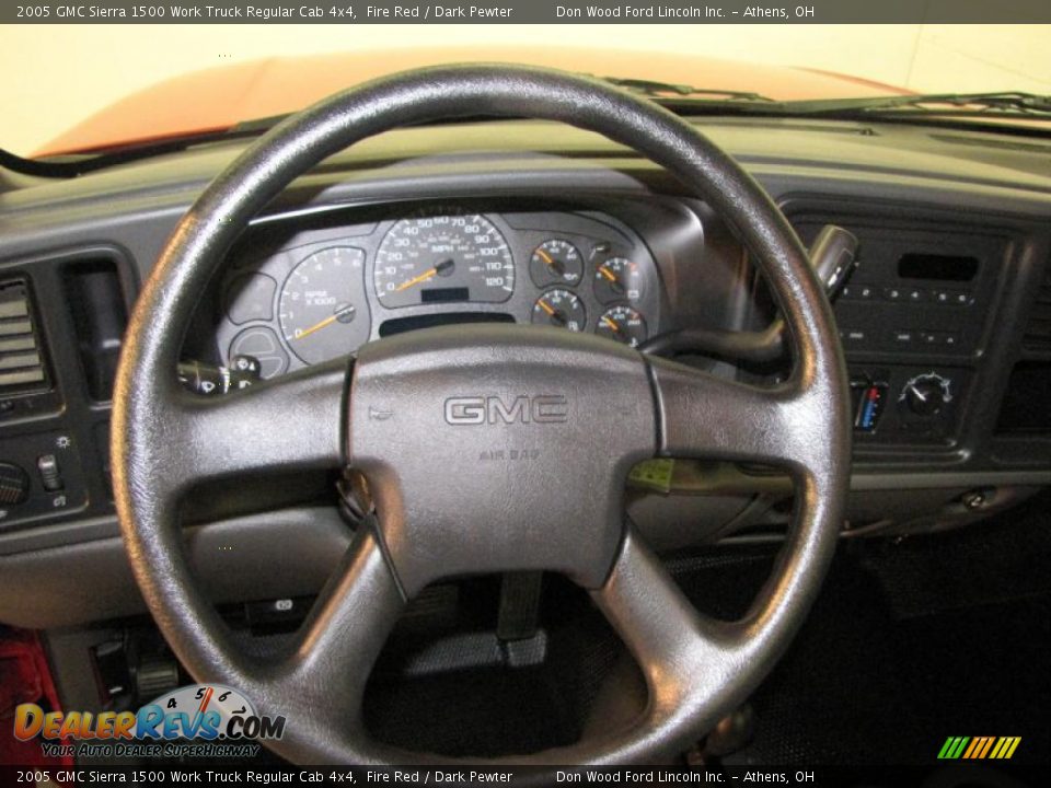 2005 GMC Sierra 1500 Work Truck Regular Cab 4x4 Fire Red / Dark Pewter Photo #15