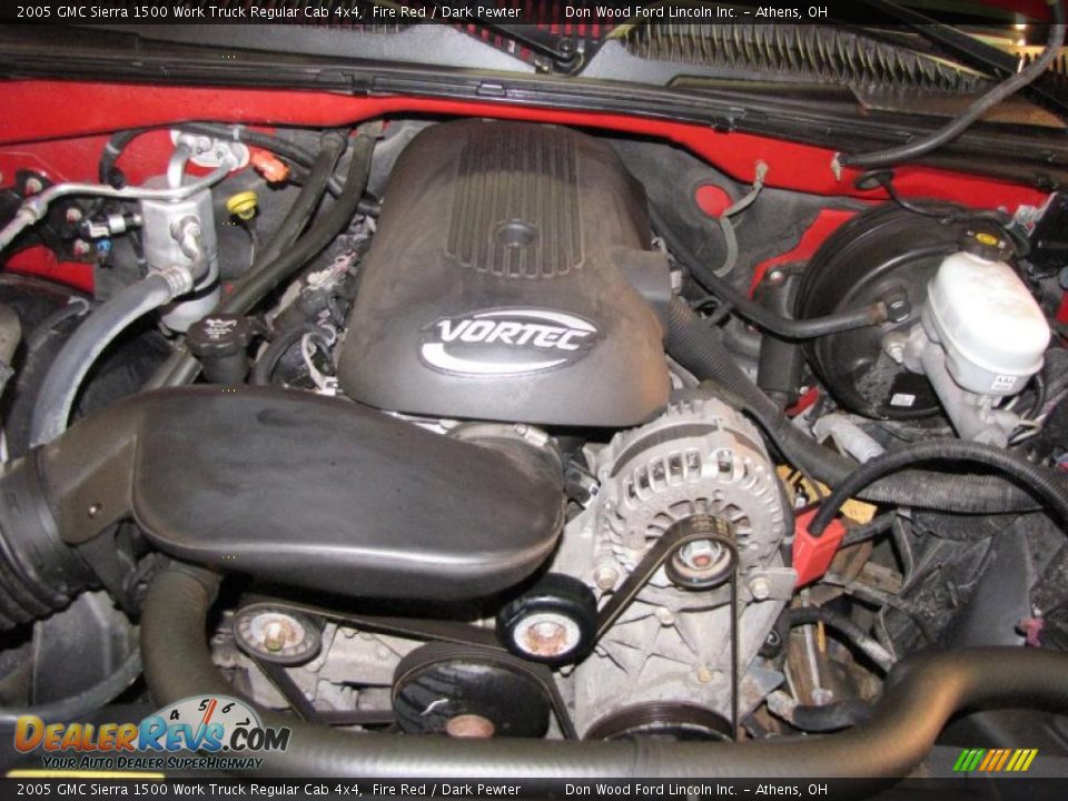 2005 GMC Sierra 1500 Work Truck Regular Cab 4x4 Fire Red / Dark Pewter Photo #20