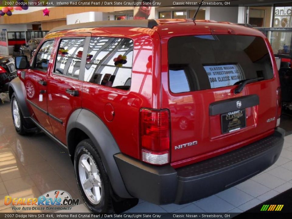 2007 Dodge Nitro SXT 4x4 Inferno Red Crystal Pearl / Dark Slate Gray/Light Slate Gray Photo #7