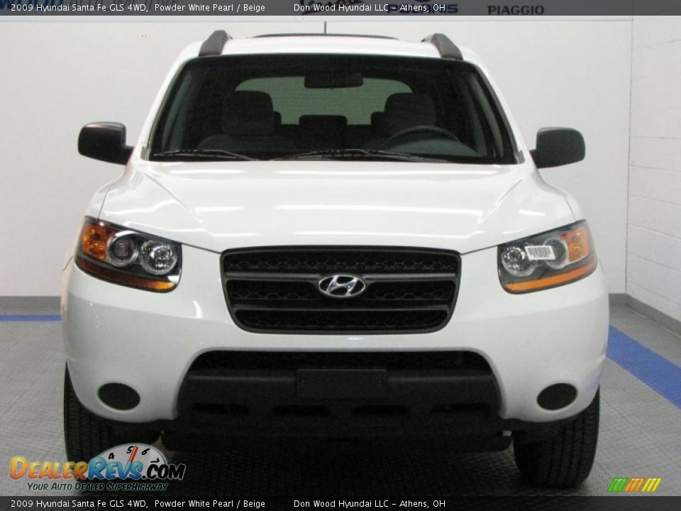 2009 Hyundai Santa Fe GLS 4WD Powder White Pearl / Beige Photo #7
