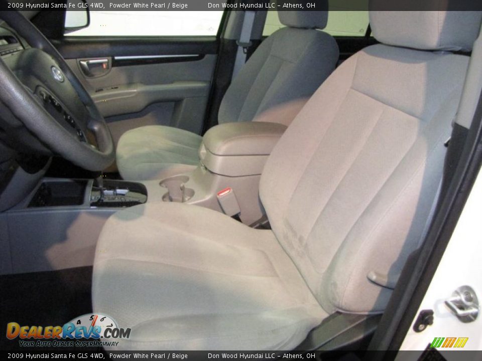 2009 Hyundai Santa Fe GLS 4WD Powder White Pearl / Beige Photo #10
