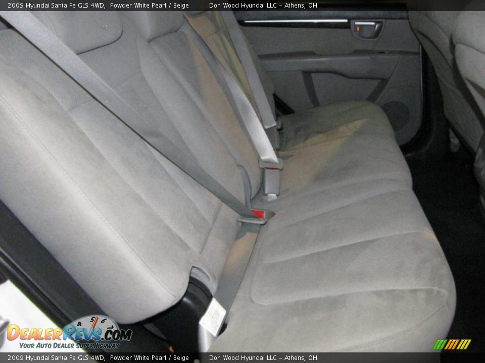 2009 Hyundai Santa Fe GLS 4WD Powder White Pearl / Beige Photo #13