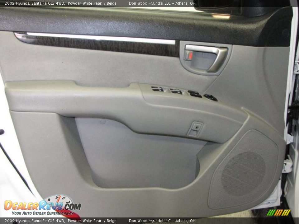 2009 Hyundai Santa Fe GLS 4WD Powder White Pearl / Beige Photo #14