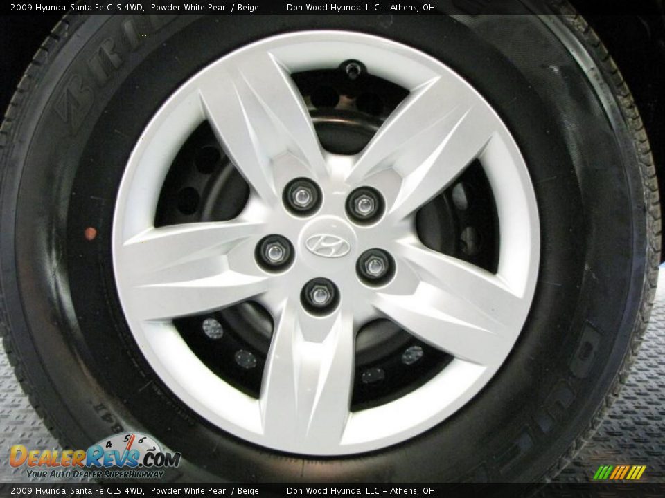 2009 Hyundai Santa Fe GLS 4WD Powder White Pearl / Beige Photo #20