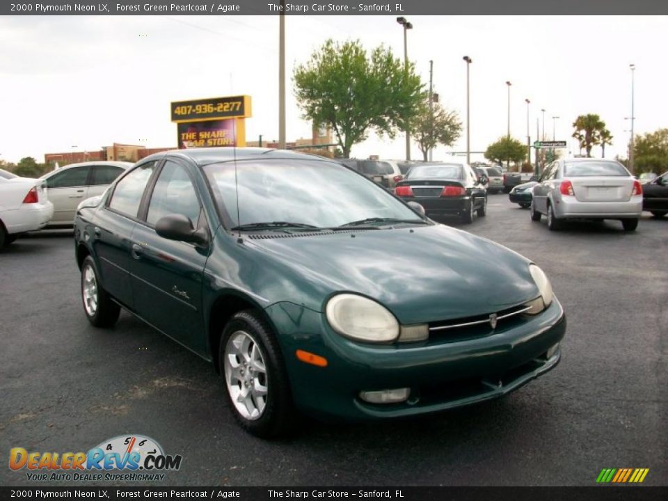 2000 Plymouth Neon LX Forest Green Pearlcoat / Agate Photo #3