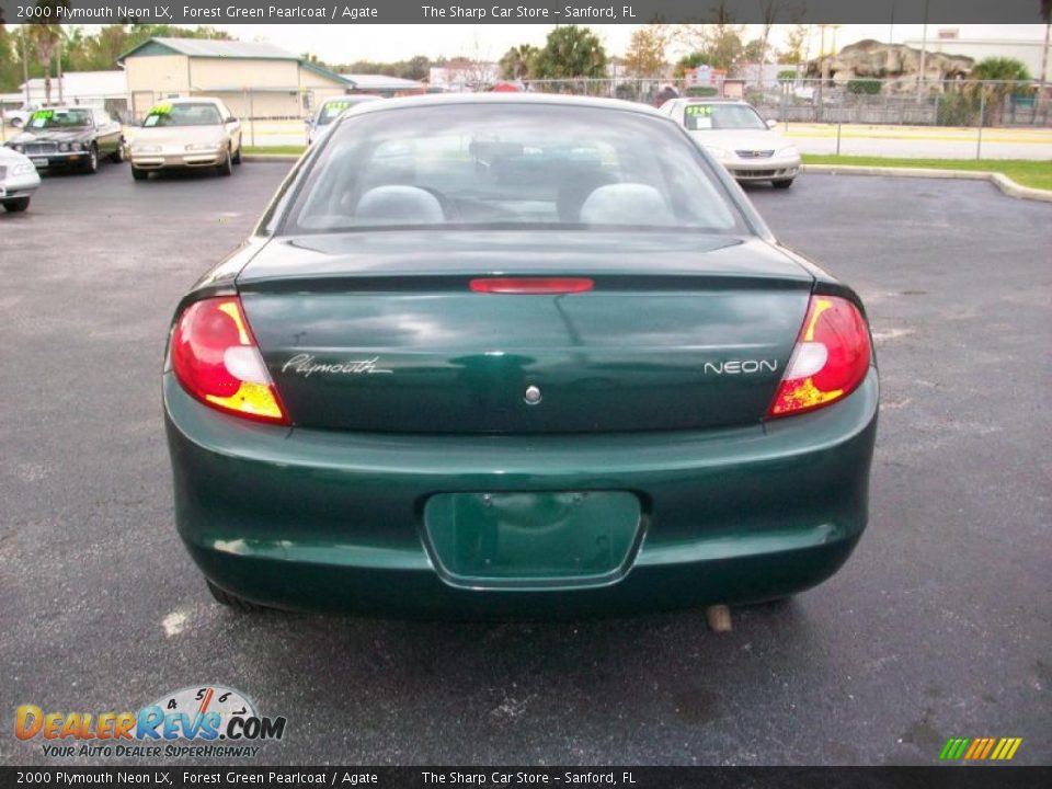 2000 Plymouth Neon LX Forest Green Pearlcoat / Agate Photo #5