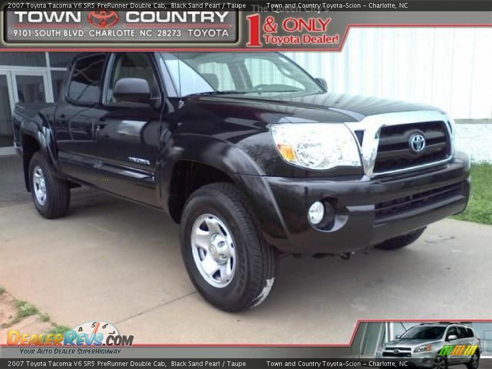 2007 Toyota Tacoma V6 SR5 PreRunner Double Cab Black Sand Pearl / Taupe Photo #1