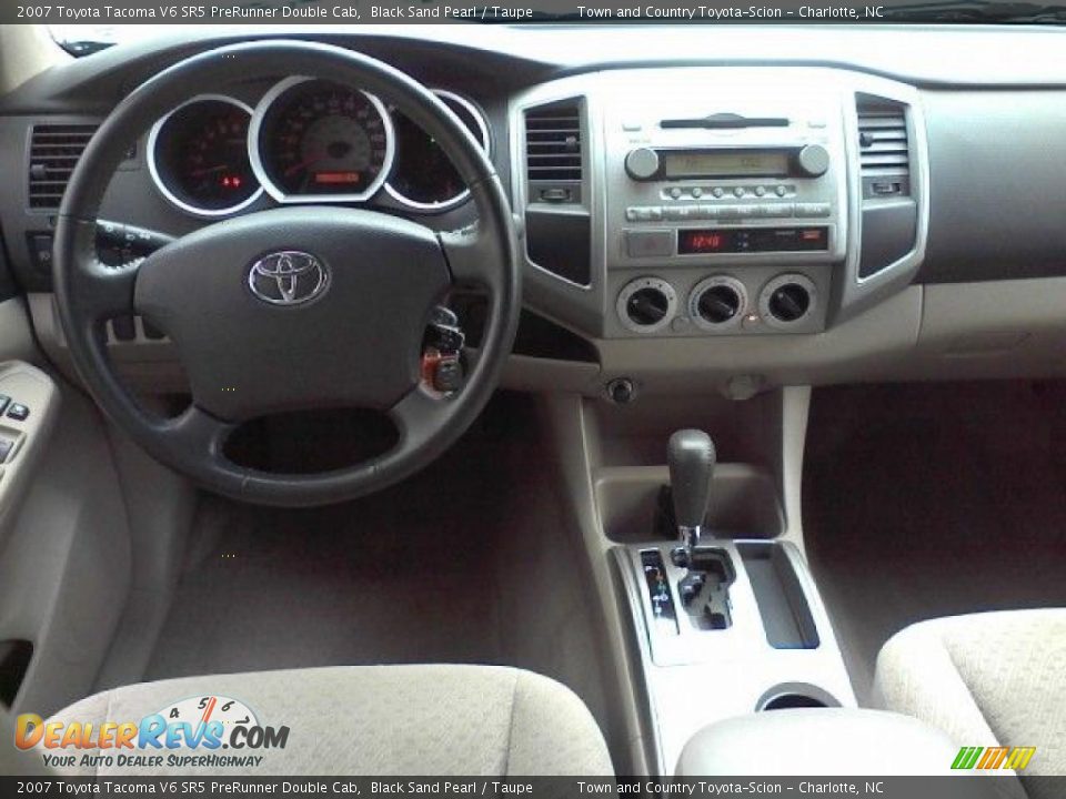 2007 Toyota Tacoma V6 SR5 PreRunner Double Cab Black Sand Pearl / Taupe Photo #5