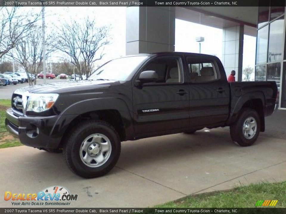 2007 Toyota Tacoma V6 SR5 PreRunner Double Cab Black Sand Pearl / Taupe Photo #18