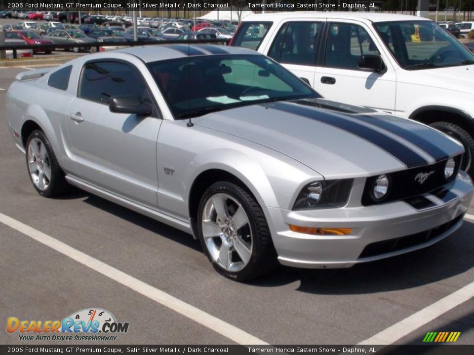 2006 Ford Mustang GT Premium Coupe Satin Silver Metallic / Dark Charcoal Photo #1