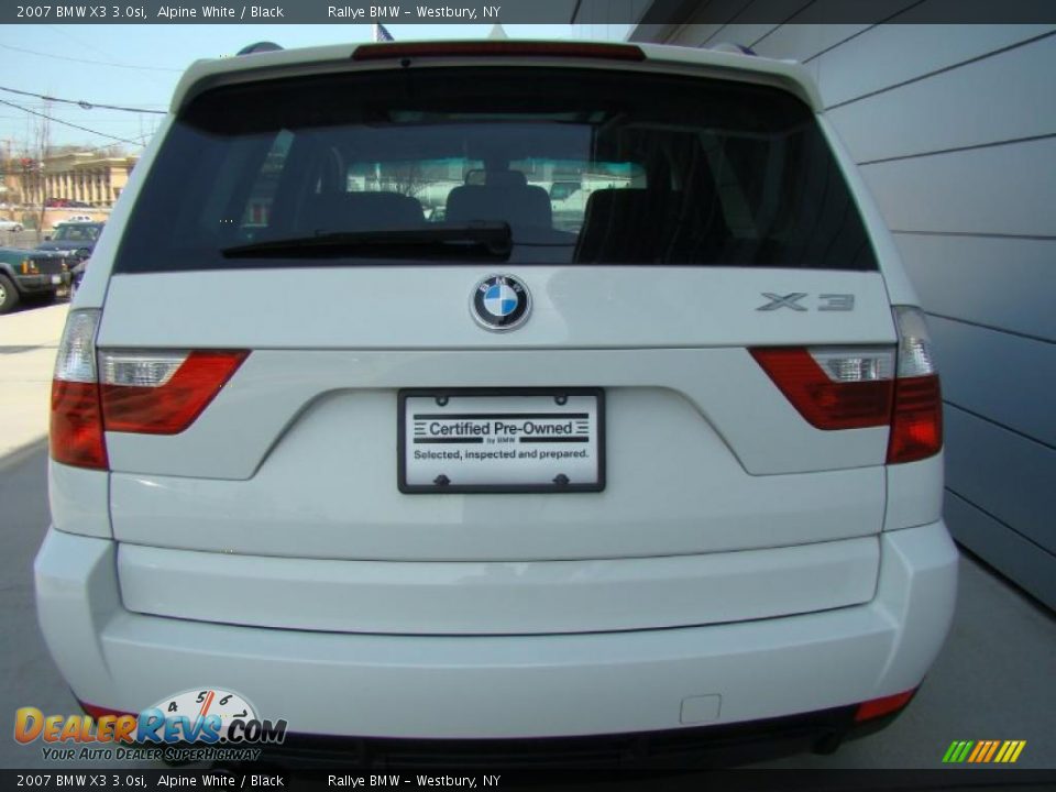 2007 BMW X3 3.0si Alpine White / Black Photo #5