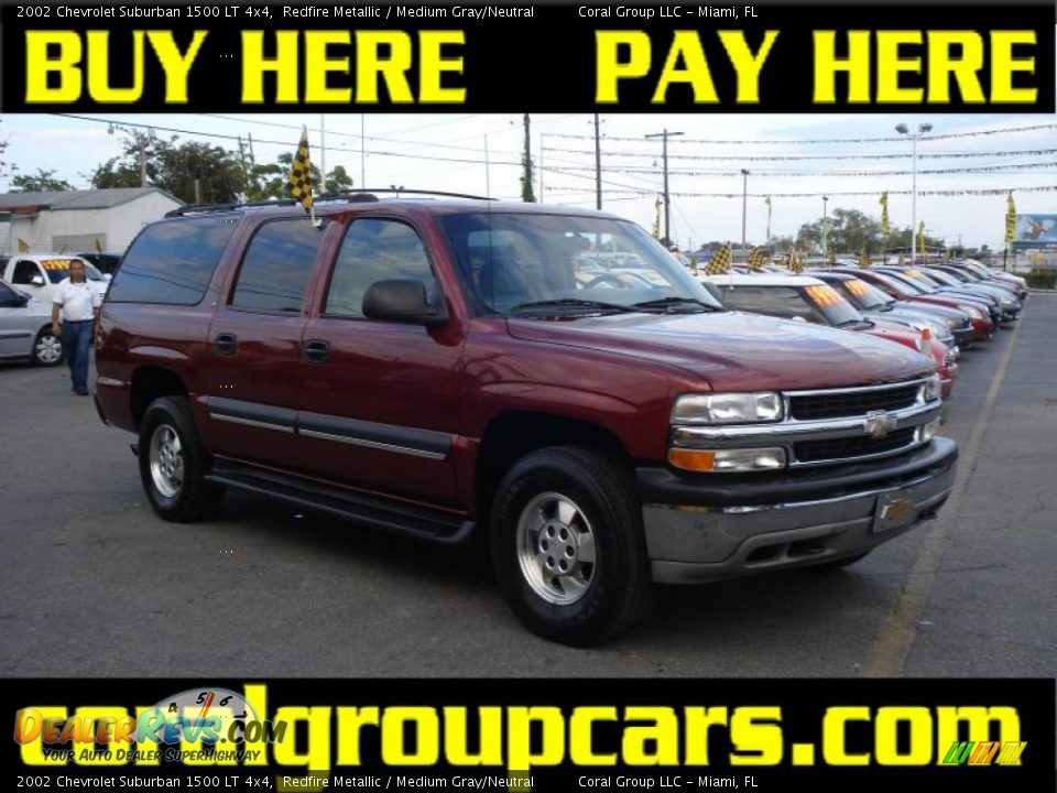 2002 Chevrolet Suburban 1500 LT 4x4 Redfire Metallic / Medium Gray/Neutral Photo #1