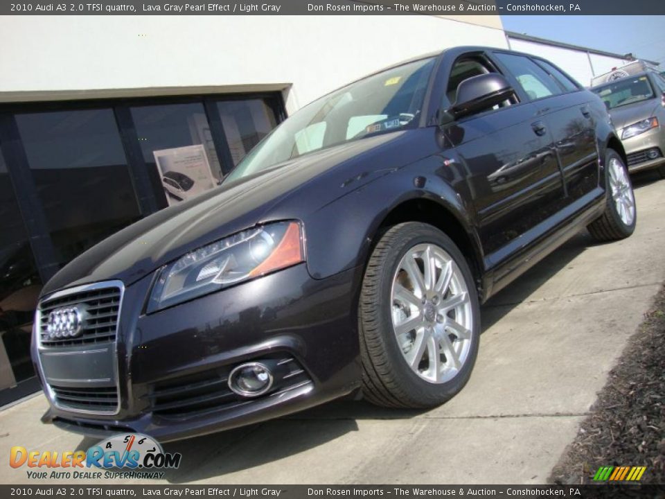 2010 Audi A3 2.0 TFSI quattro Lava Gray Pearl Effect / Light Gray Photo #2