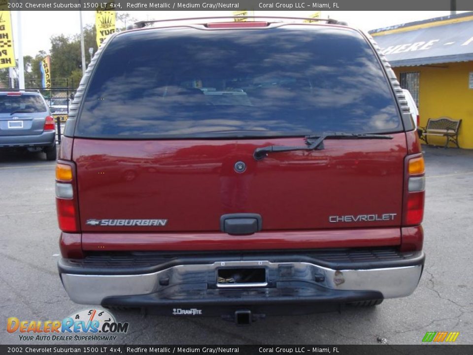 2002 Chevrolet Suburban 1500 LT 4x4 Redfire Metallic / Medium Gray/Neutral Photo #5