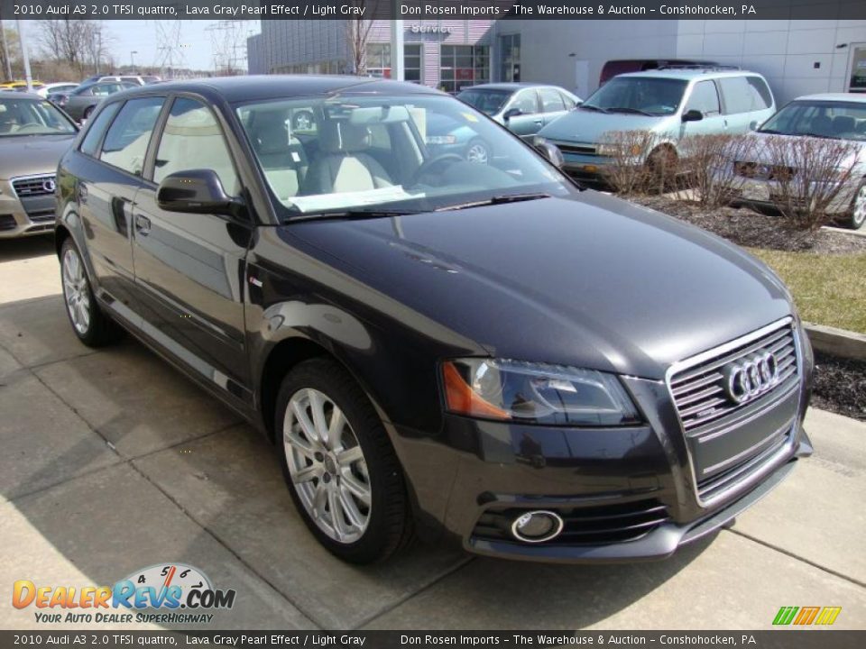 2010 Audi A3 2.0 TFSI quattro Lava Gray Pearl Effect / Light Gray Photo #4