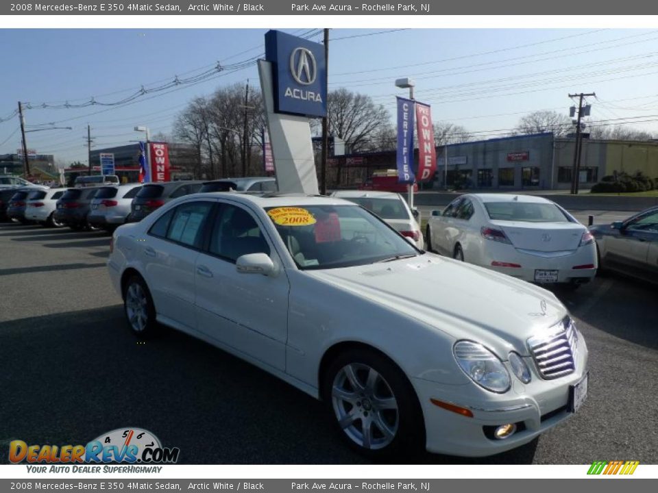 2008 Mercedes-Benz E 350 4Matic Sedan Arctic White / Black Photo #1