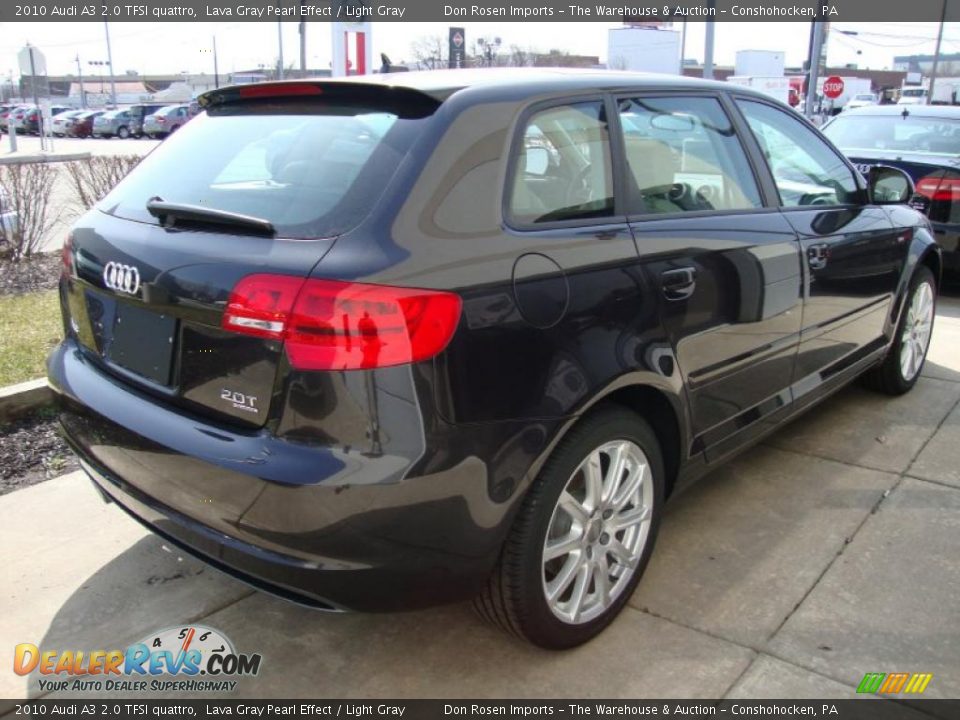 2010 Audi A3 2.0 TFSI quattro Lava Gray Pearl Effect / Light Gray Photo #5