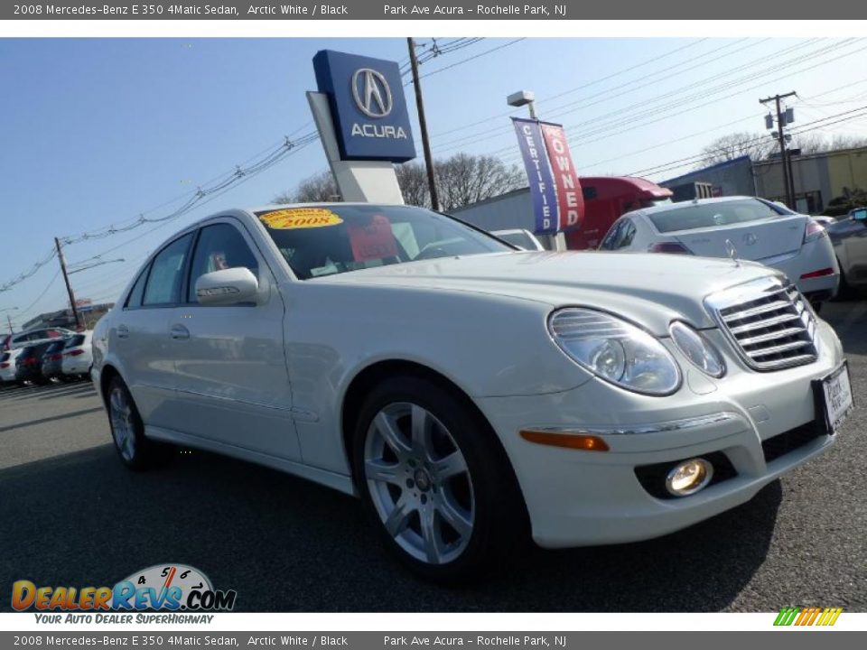 2008 Mercedes-Benz E 350 4Matic Sedan Arctic White / Black Photo #2