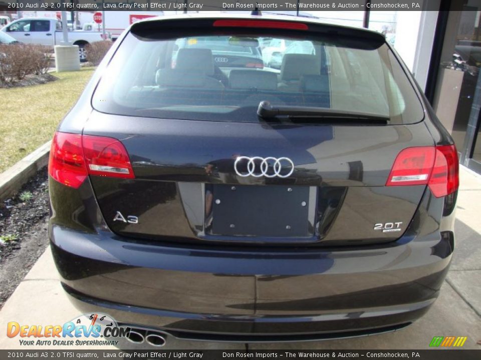 2010 Audi A3 2.0 TFSI quattro Lava Gray Pearl Effect / Light Gray Photo #6