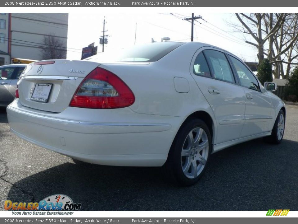 2008 Mercedes-Benz E 350 4Matic Sedan Arctic White / Black Photo #3