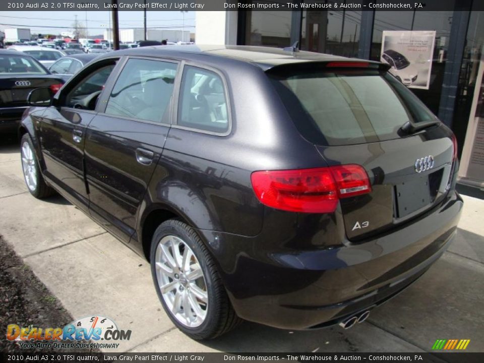 2010 Audi A3 2.0 TFSI quattro Lava Gray Pearl Effect / Light Gray Photo #7