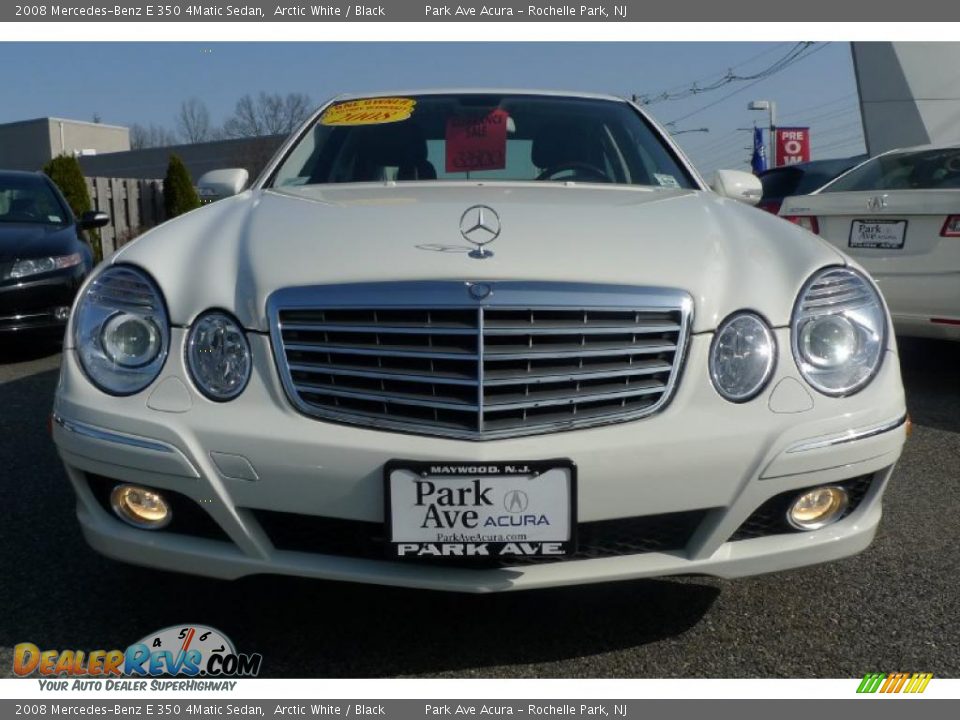 2008 Mercedes-Benz E 350 4Matic Sedan Arctic White / Black Photo #4