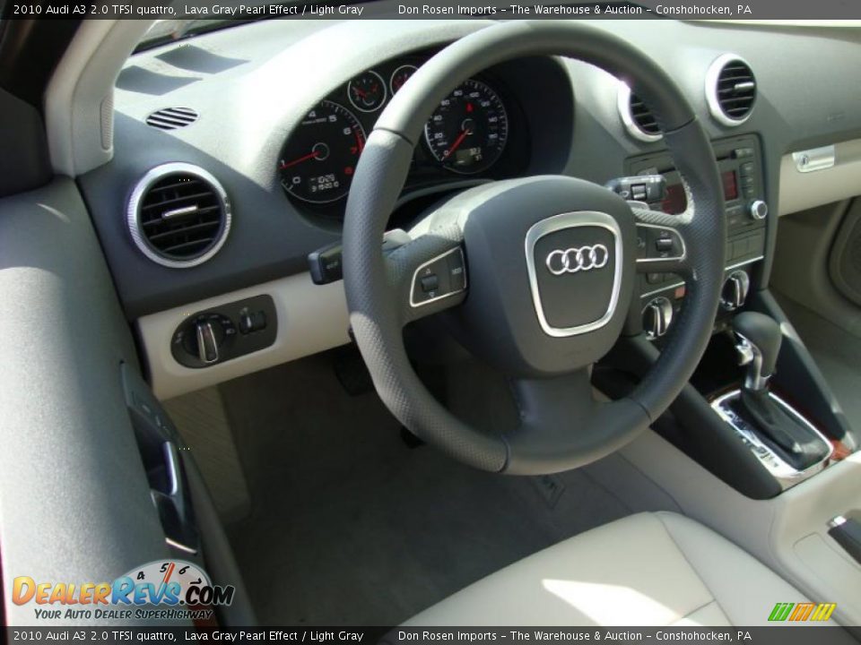 2010 Audi A3 2.0 TFSI quattro Lava Gray Pearl Effect / Light Gray Photo #9