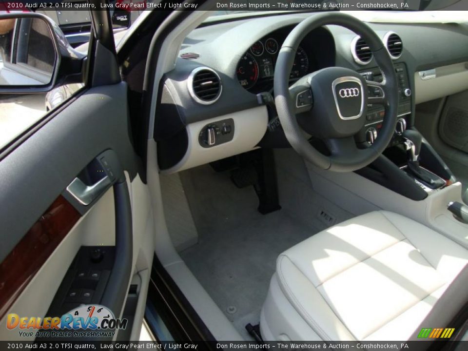 2010 Audi A3 2.0 TFSI quattro Lava Gray Pearl Effect / Light Gray Photo #10
