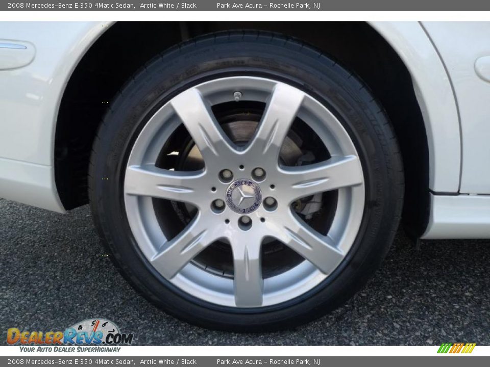 2008 Mercedes-Benz E 350 4Matic Sedan Arctic White / Black Photo #7