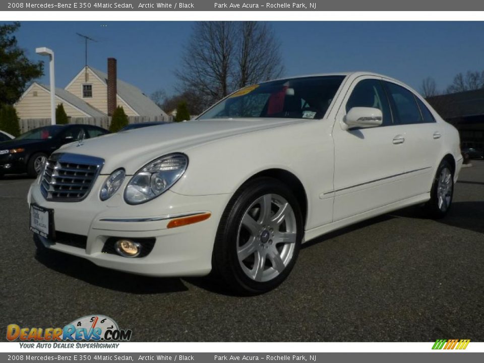 2008 Mercedes-Benz E 350 4Matic Sedan Arctic White / Black Photo #9