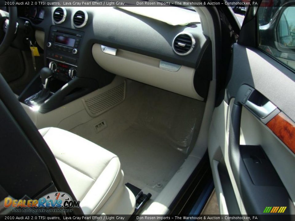 2010 Audi A3 2.0 TFSI quattro Lava Gray Pearl Effect / Light Gray Photo #14