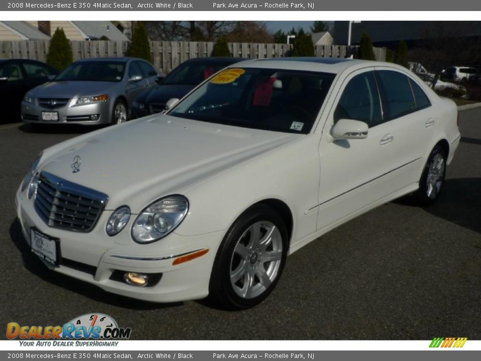 2008 Mercedes-Benz E 350 4Matic Sedan Arctic White / Black Photo #13