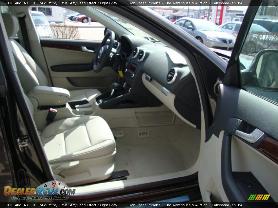 2010 Audi A3 2.0 TFSI quattro Lava Gray Pearl Effect / Light Gray Photo #16