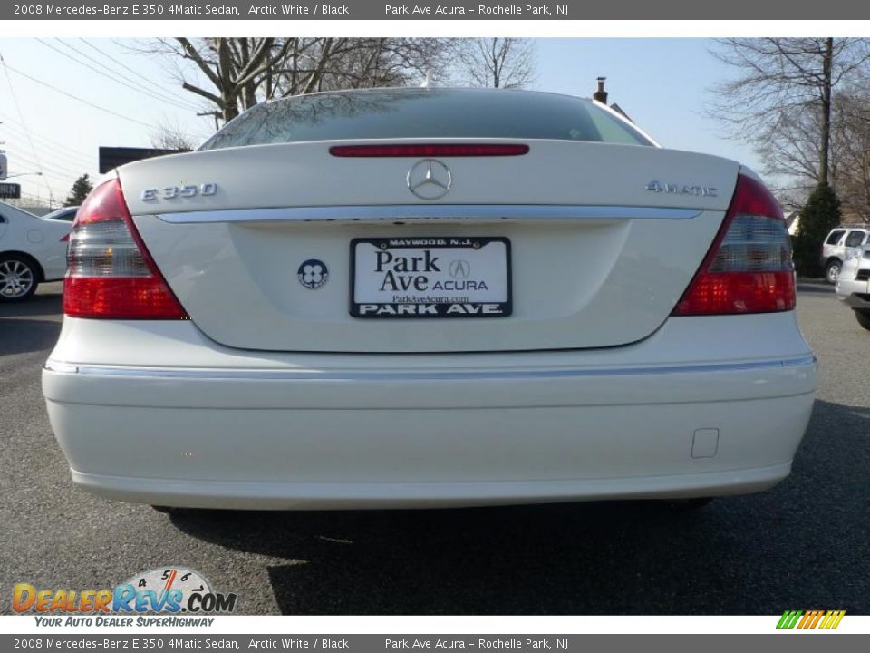 2008 Mercedes-Benz E 350 4Matic Sedan Arctic White / Black Photo #16
